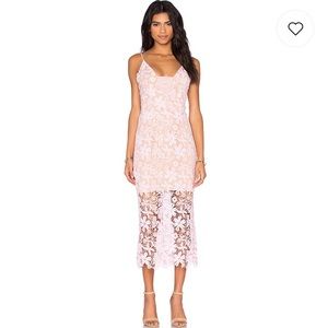 Jarlo Estrella Pink Lace Dress